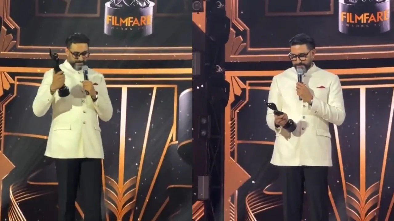 Abhishek Bachchan Finally Meets His Dream Black Lady: Wins His First Filmfare for ‘I Want To Talk’