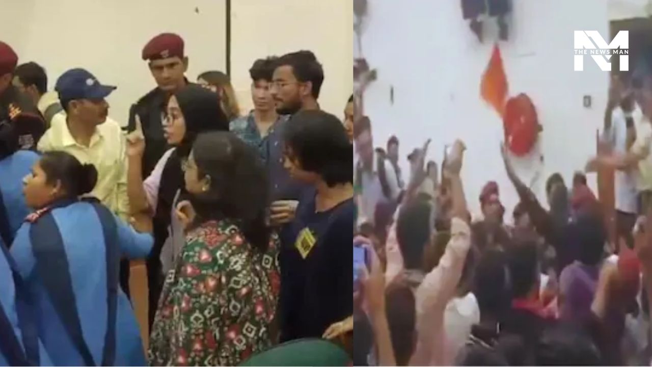 ABVP, Left Student Groups Clash at JNU Over Alleged Remarks on UP and Bihar Students ABVP, Left Student Groups Clash at JNU Over Alleged Remarks on UP and Bihar Students
