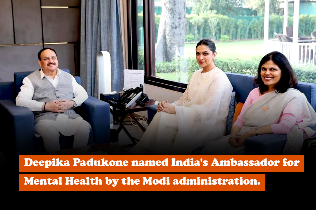 Deepika Padukone Appointed as India's First Mental Health Ambassador