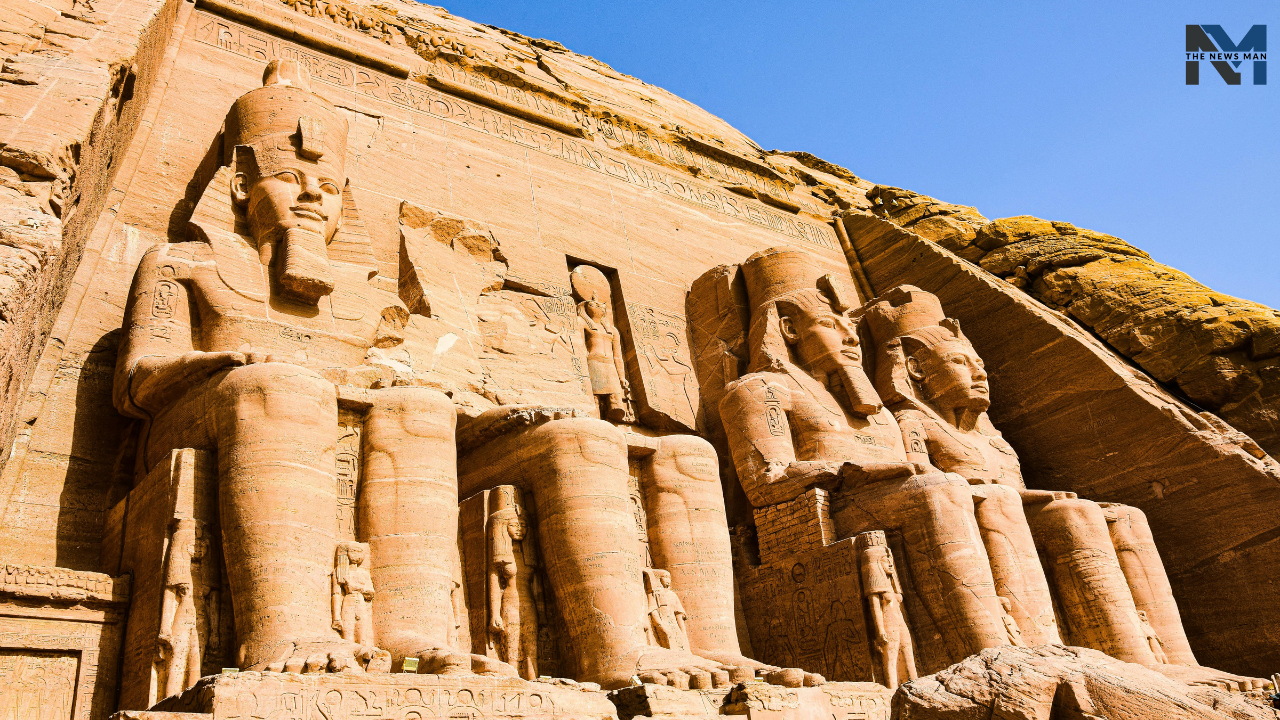 Egyptian civilization has fascinated people worldwide. One of the fragments of their history was the fantastic rock temples of Abu Simbel, commissioned to showcase his divine nature and pay respect to Gods Ra-Horakty and Ptah, goddess Hathor, and his wife, Queen Nefertari. Built almost 3300 years ago, this temple features gigantic statues of Ramesses II, each towering over 20 meters tall.