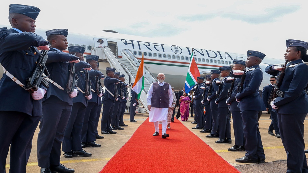 PM Modi Arrives Johannesburg for G20 Summit