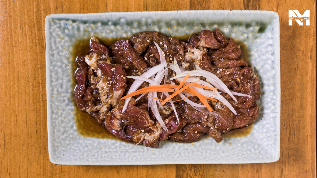 Bulgogi is nothing but Korean Beef Barbecue. It is among the most popular Korean dishes, consisting of thinly sliced, deeply marinated, and super flavourful beef. It is either broiled, grilled, or stir-fried and is typically served with lettuce wraps and gochujang, a spicy red pepper paste, to enhance the meat's flavor.