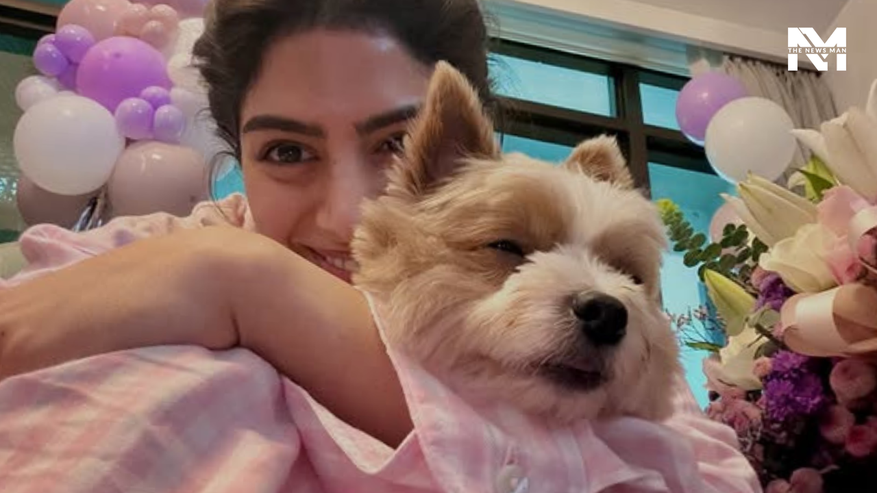 The celebration had her closest friends around, including her furry buddy. On Instagram, she posted snippets of her birthday bash. She posed in pink silk nightwear against a background adorned with pink, white, purple, and silver balloons, complementing a few flower bouquets.