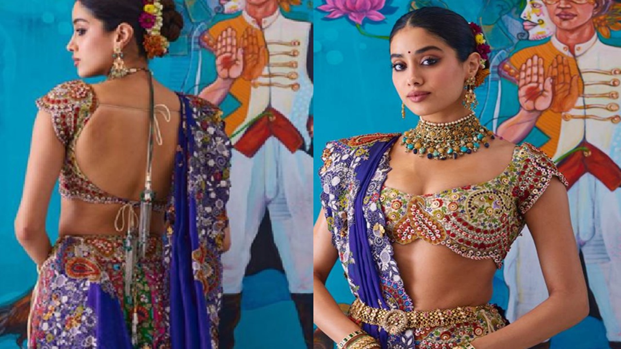 Multicolor designer lehenga with pearl beads and gems should be on the top list.