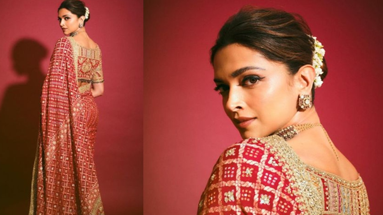 Deepika's heavy embroidered saree is best for the festive and wedding seasons. The kundan jewelry is just remarkable. (Disclaimer: Given the input is on an information basis, please seek professional advice.)