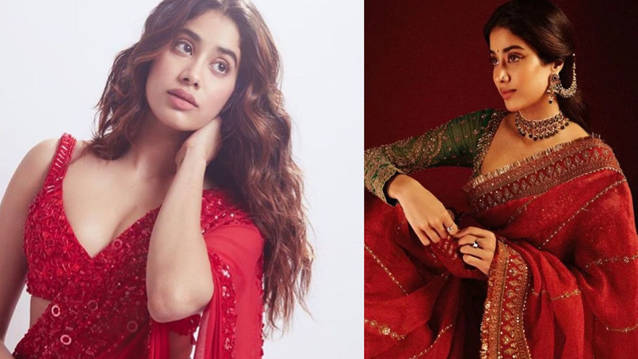 Janhvi Kapoor defines her party and festive traditional attire with these two saree looks. Her style statement is also very elegant and simple.