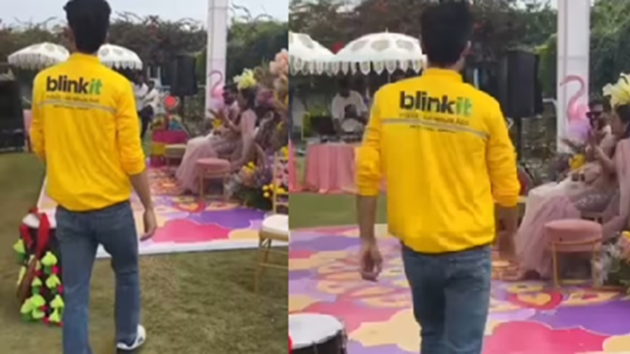 “They Said Wear Yellow For Haldi” Man Attends Friend’s Haldi Ceremony Wearing Blinkit Uniform, Company Responds