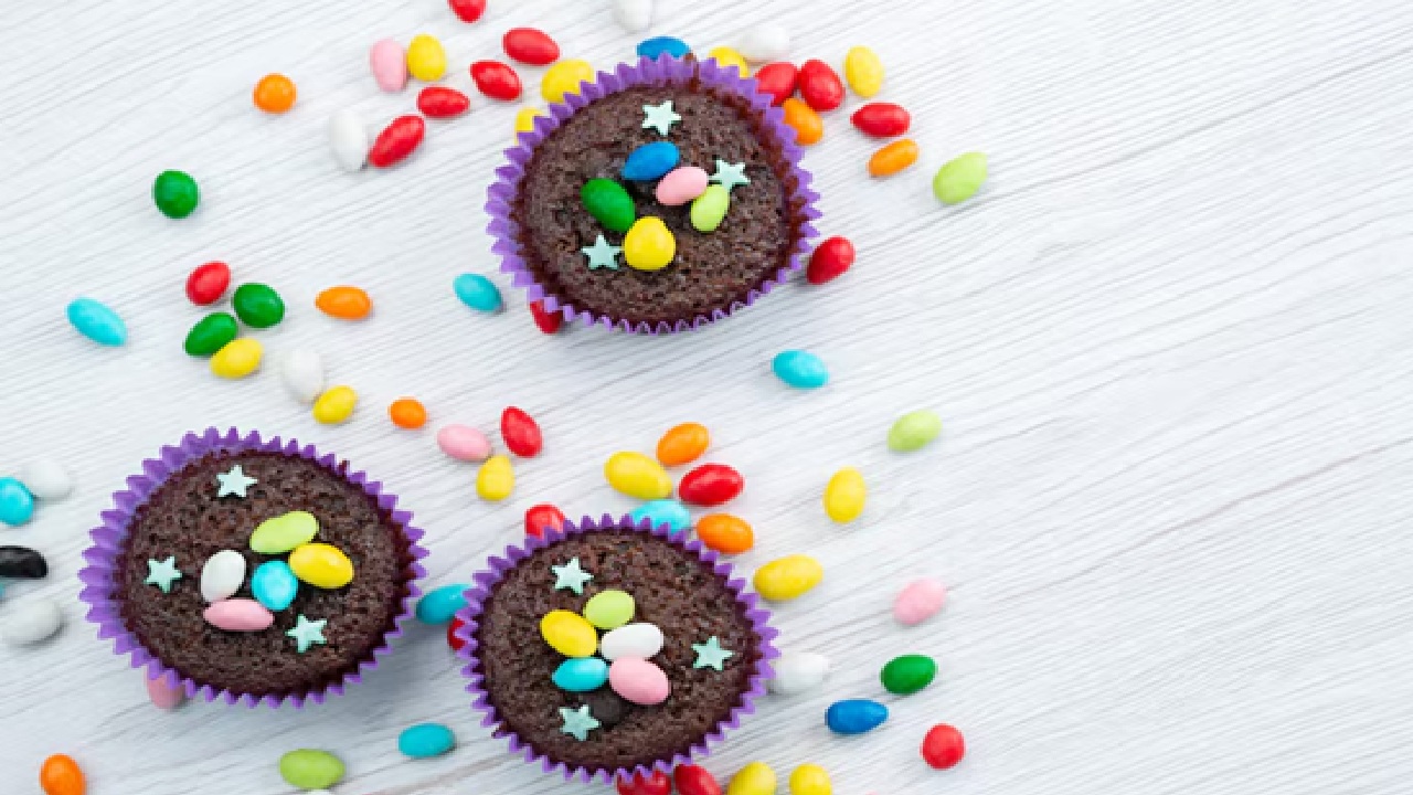 Button Shaped Chocolate Candy Garnish: Put one brownie on which you may add cream with a button shaped, rainbow colored chocolate candy to top up. (Disclaimer: Given the input is on an information basis, please seek professional advice.)