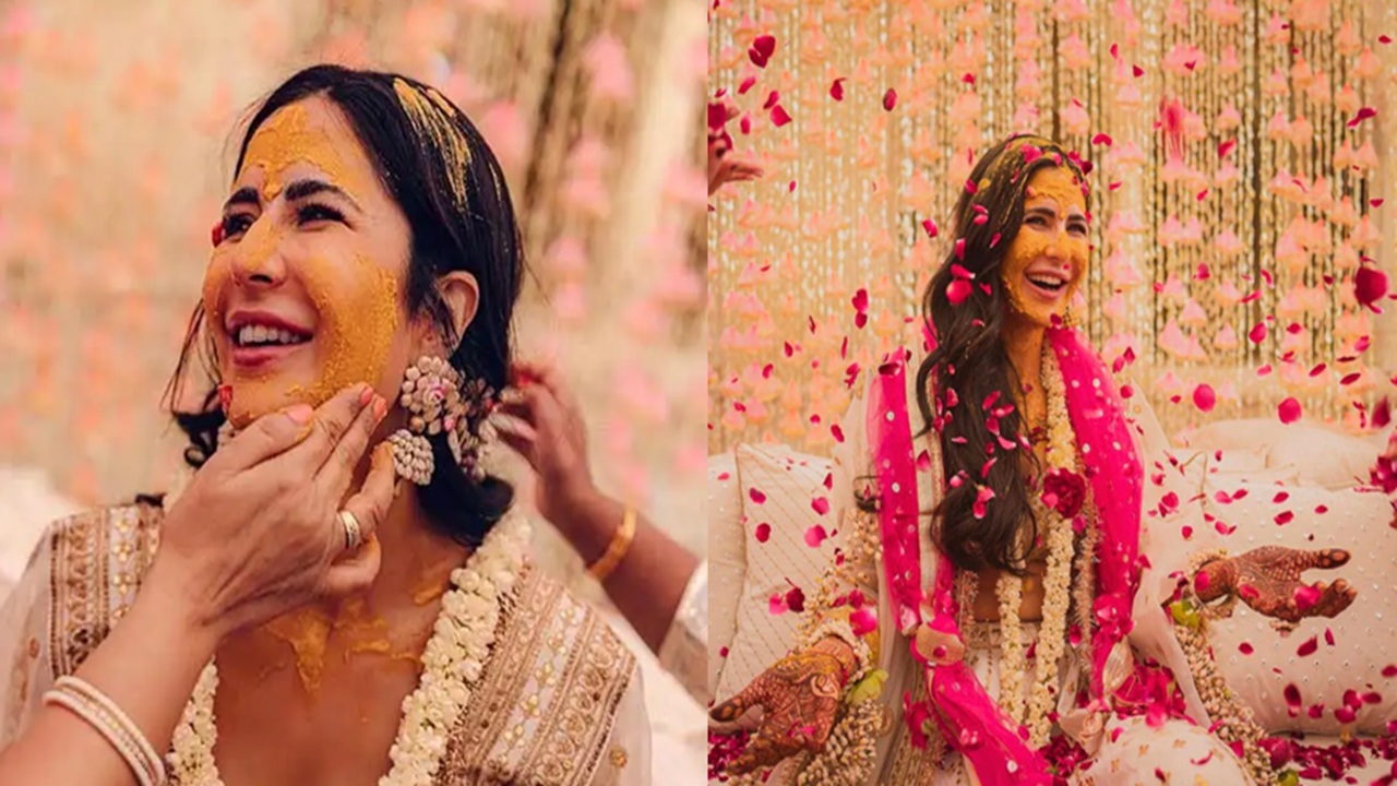 Katrina Kaif got married to actor Vicky Kaushal in December 2021. Her haldi outfit was just stunning. She wore a designer off-white lehenga choli and she wore beautiful flower ornaments. (Disclaimer: Given the input is on an information basis, please seek professional advice.)