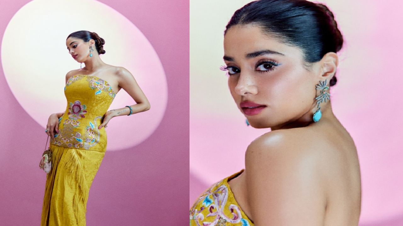 She combined it with a matching draped green skirt with a fringe feature that gives a beautiful aspect to this overall ensemble.