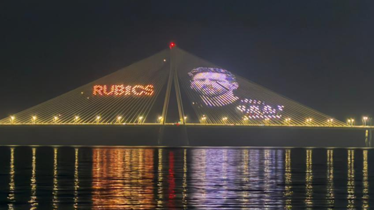 Rubics Realty X Messi Collaboration Lights Up Mumbai's Bandra-Worli Sea Link For GOAT India Tour 2025