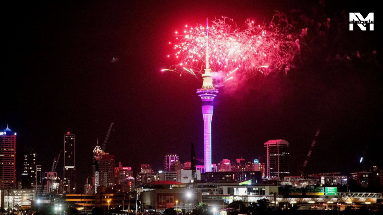 Auckland Rings in New Year 2026 With Spectacular Fireworks Over New Zealand's Iconic Sky Tower