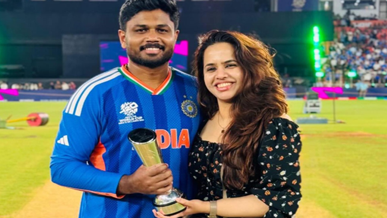 Sanju Samson’s Heartwarming Post For Wife Charulatha After T20 World Cup Triumph