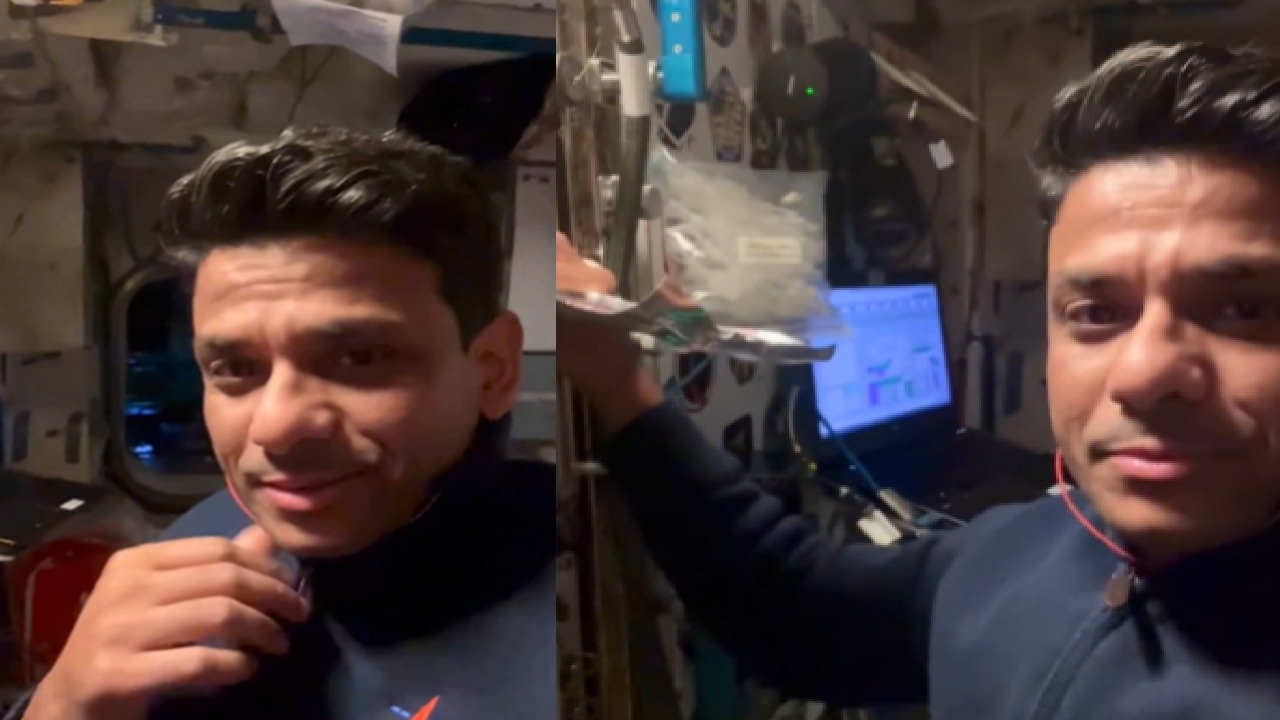Watch: Shubhanshu Shukla Shows How Astronauts Keep Things Tidy in Space and Maintain Hygiene in Microgravity