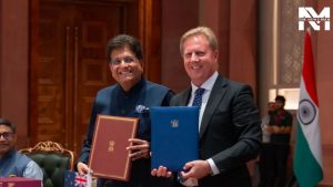 New Zealand Trade Minister Todd McClay and Indian Commerce Minister Piyush Goyal