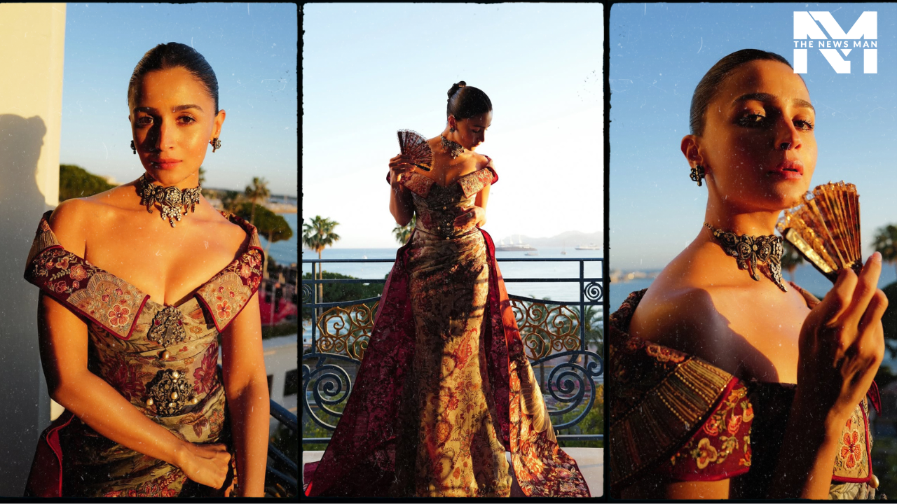 Cannes 2026: Alia Bhatt Slays in Dazzling Brocade Off-Shoulder Gown, Bringing in Royal Glamour