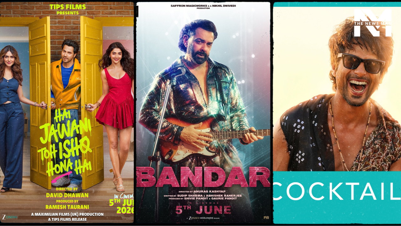 New Releases Hitting Theaters in June 2026: Hai Jawani Toh Ishq Hona Hai, Main Vaapas Aaunga, Cocktail 2, Bandar, And..