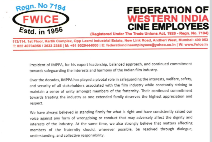 FWICE Press Release