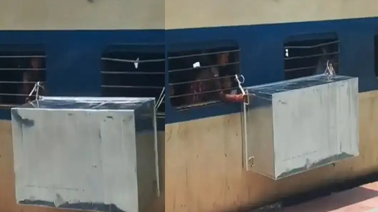 Video: Heavy Metal Trunk Dangles From Train Window, Netizens Raise Safety Concerns; Railways React