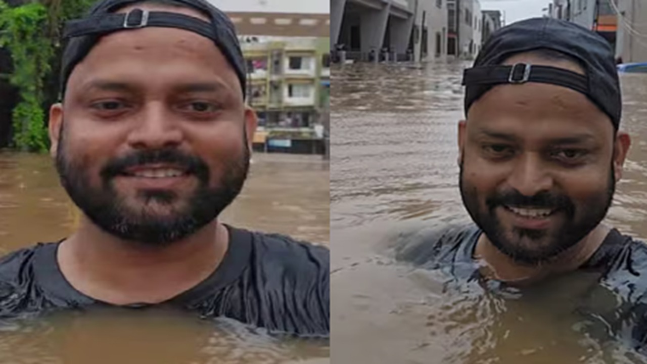 Gujarat Floods: Bank Employee Shows Neck-Deep Water Outside his House, Check Video