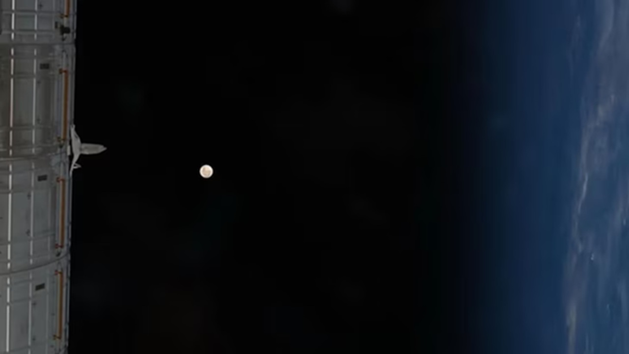 NASA Astronaut Anil Menon Shares Breathtaking View of Full Moon From Space Station