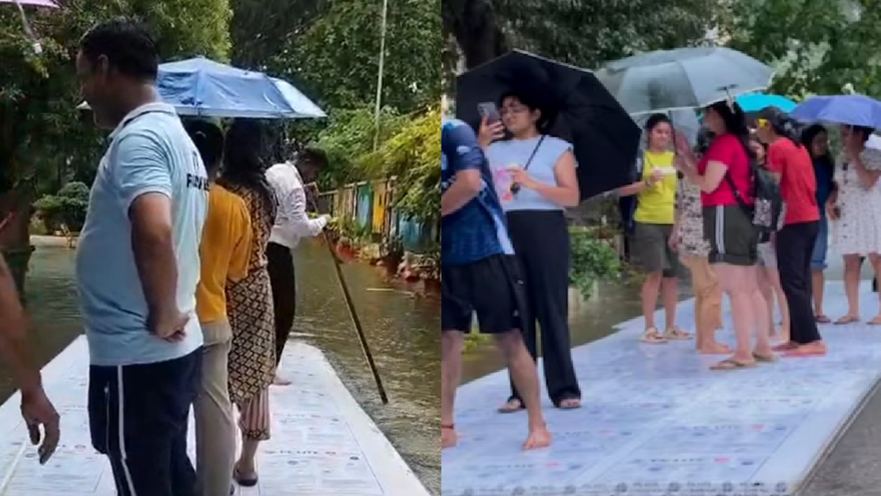 Heavy Rain Floods on Campus; IIT Roorkee Students Found Creative Way To Travel, Check Video