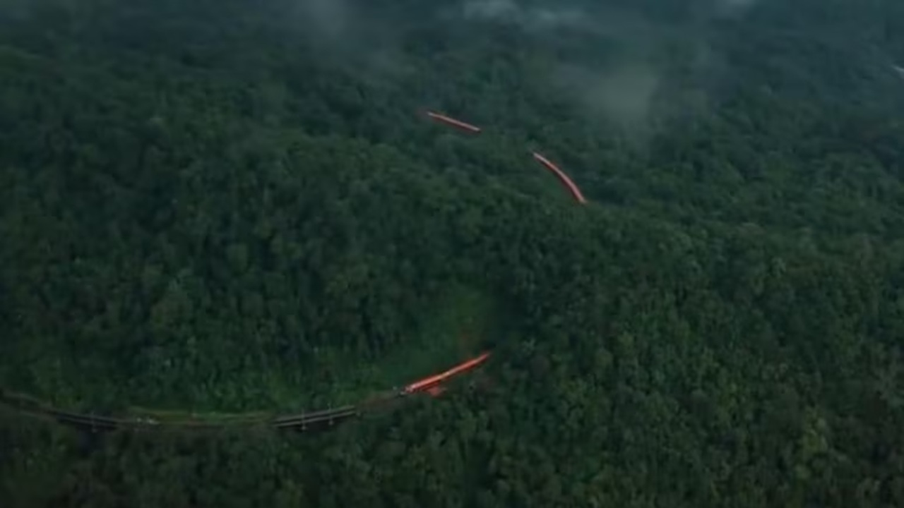 Vande Bharat Glides Like an Orange Snake Through Western Ghats Mist, Check Breathtaking Video