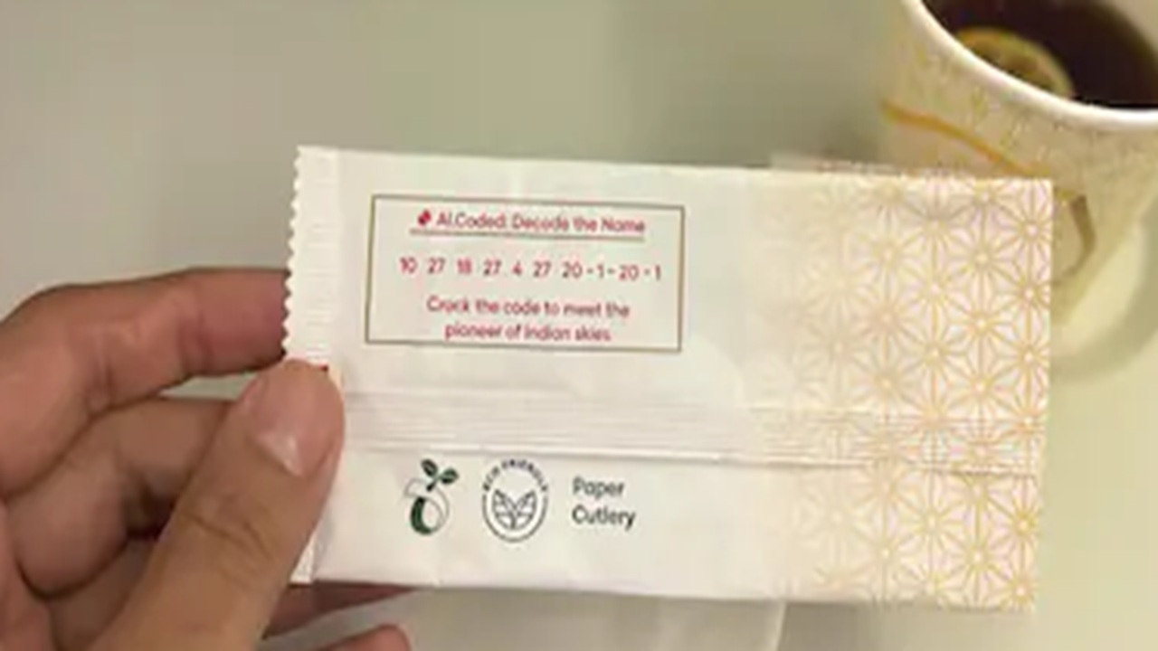 Air India Passenger Shares ‘Brain Teaser’ On Cutlery Wrapper, Puzzle Leaves Netizens Confused